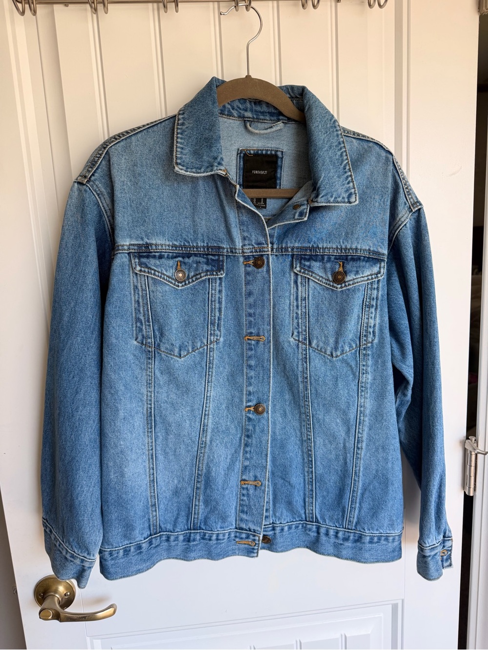 Forever 21 relaxed Light Blue Denim Jacket